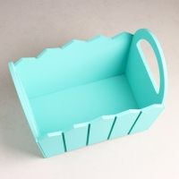 Кашпо деревянное 25×16×17 см "Мария", ручки боковые, МДФ, Тиффани Кашпо деревянное 25×16×17 см "Мария", ручки боковые, МДФ, Тиффани