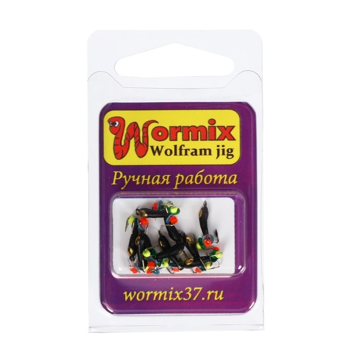 Мормышка Чертик "Банан" с золотой коронкой, вес 0.3 г, размер 2