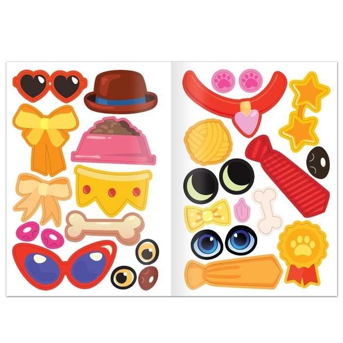 Книга с наклейками &laquo;Укрась питомца&raquo;, 12 стр., 55 наклеек