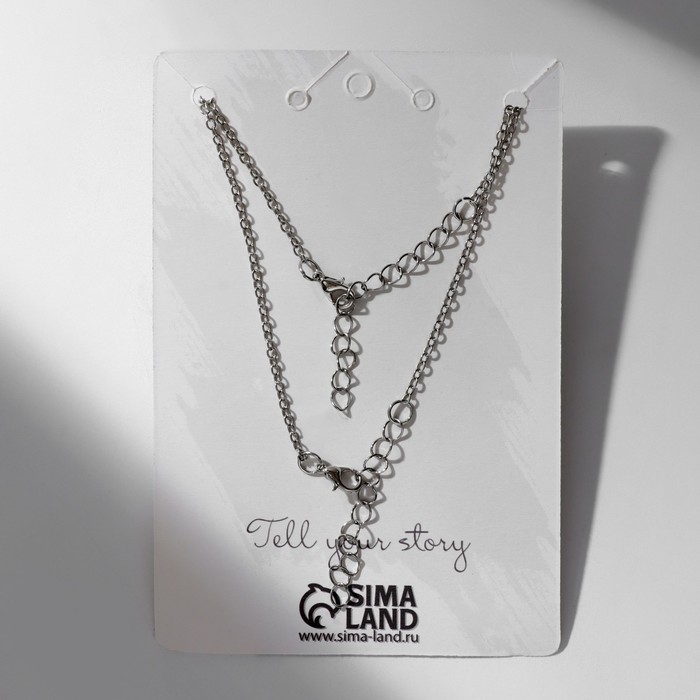 Кулоны &laquo;Неразлучники&raquo; на магните, мир, цвет белый в серебре, 45 см