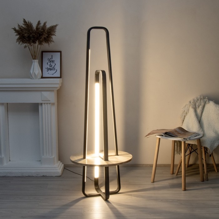 Торшер "Лоути" LED 44Вт 4000К черный 60х60х160см