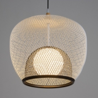 Светильник BayerLux "Маура" Е27 40Вт бело-черный 40х40х32-132см Светильник BayerLux "Маура" Е27 40Вт бело-черный 40х40х32-132см