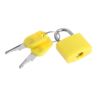 Замок навесной для чемодана, 20х35 мм, малый, желтый