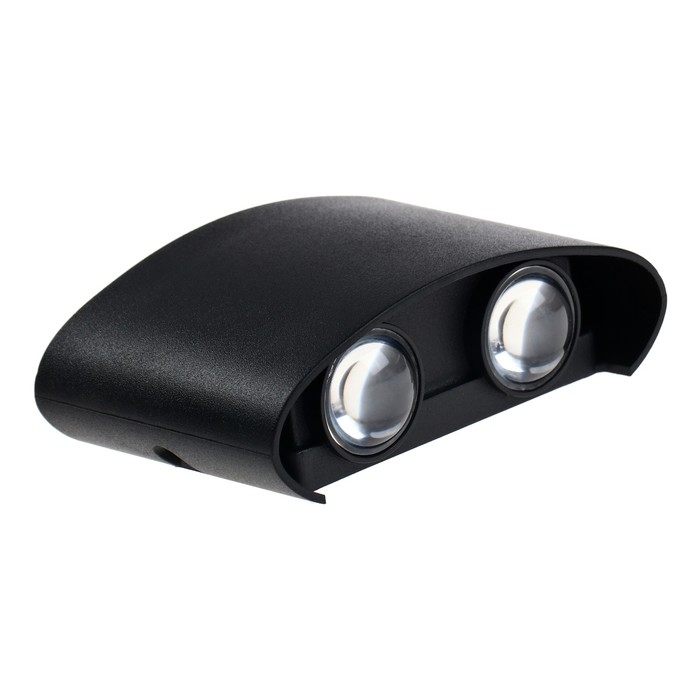 Светильник фасадный &laquo;Полусфера&raquo;, FSD-072, 4 Вт, 4000К, 2 луча, IP65, 220 В, пластик, черный   100842