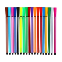 Фломастеры 18 цветов в пластик тубусе вентилируемый колпачок Джунгли