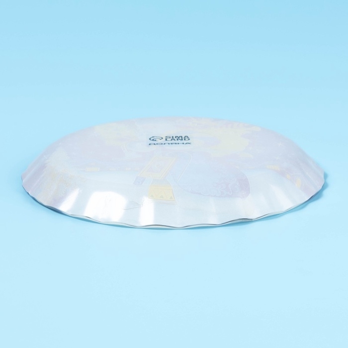 Блюдо сервировочное стеклянное Доляна &laquo;Дед Мороз&raquo;, d=19 см