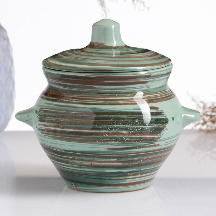 Горшок керамический для запекания №5 с ручками, 0,5л / 10х10,5см, скандинавия Горшок керамический для запекания №5 с ручками, 0,5л / 10х10,5см, скандинавия