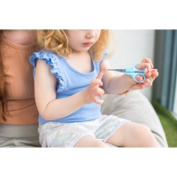 Детский маникюрный набор (ножницы, книпсер, пилка), цвет голубой