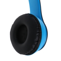 Наушники  ERGOLUX ELX-BTHP01-C06, беспроводные, накладные, микрофон, 250мАч, FM, синие