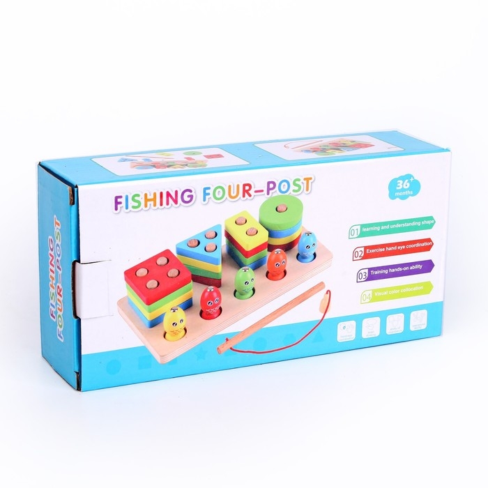 Деревянная пирамидка с рыбалкой &laquo;Логика&raquo;