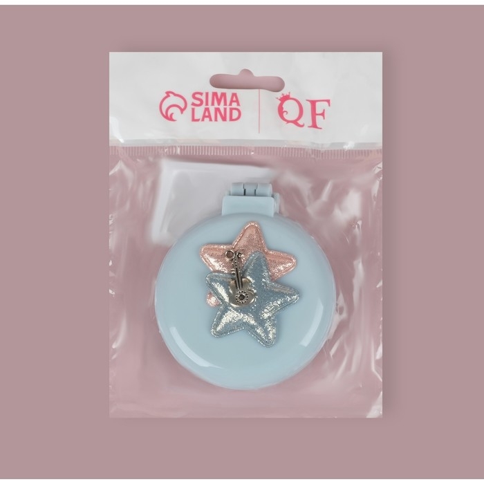 Расчёска массажная &laquo;Плюшевые милости&raquo;, складная, с зеркалом, d = 7,5 см, рисунок МИКС