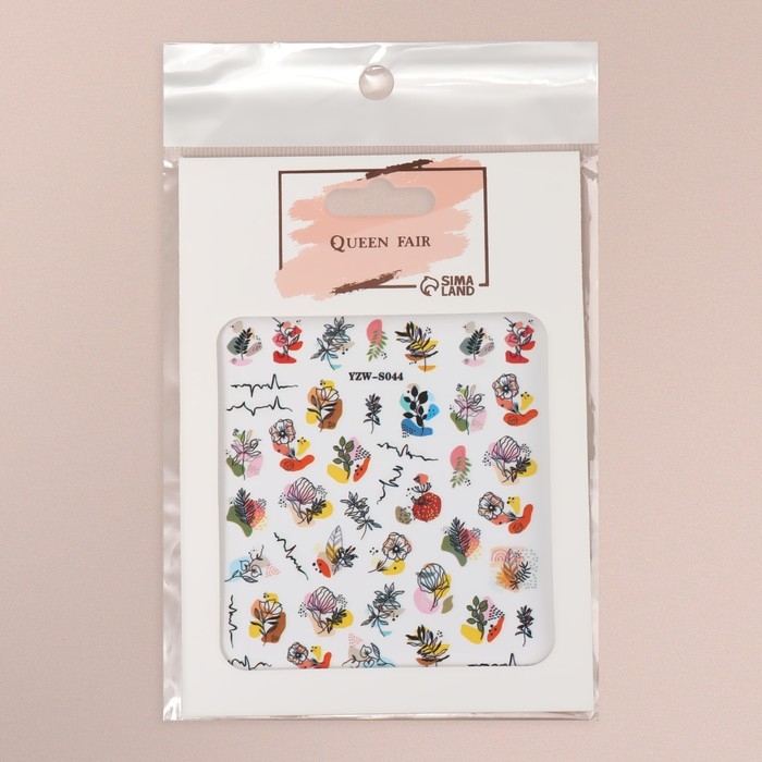 Наклейки для ногтей &laquo;Букет&raquo;, разноцветные