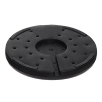 Стойка ограждения серебряная, с вытяжной лентой-180 см красная, белый, высота-90см, d- 6см, напольный d-32см