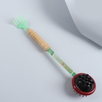 Массажёр-чесалка &laquo;Отдых&raquo; двусторонний, 38 &times; 8 &times; 5,5 см, универсальный, деревянный, разноцветный