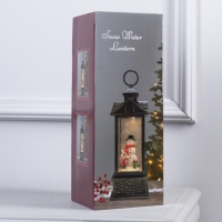 Светодиодная фигура &laquo;Фонарь с Дедом Морозом&raquo; 10 &times; 30 &times; 10 см, пластик, батарейки ААх3 (не в комплекте), USB, свечение тёплое белое