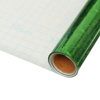 Пленка самоклеящаяся, голография, зелёная, 0.45 х 3 м, 3 мкм Пленка самоклеящаяся, голография, зелёная, 0.45 х 3 м, 3 мкм