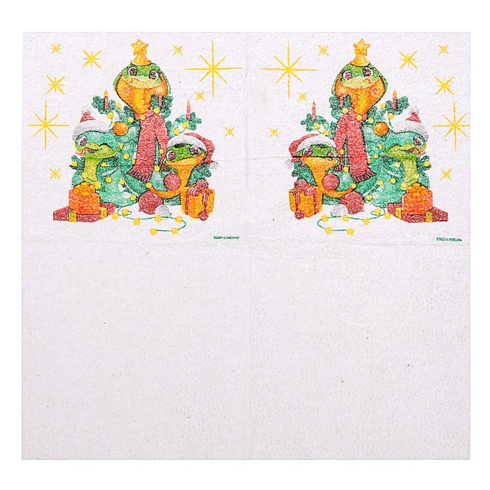 Салфетки новогодние бумажные &laquo;С Новым годом: ёлочка&raquo;, однослойные, 24х24 см, 20 шт.