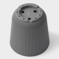 Горшок для цветов с поддоном, 12&times;11,5 см, цвет серый