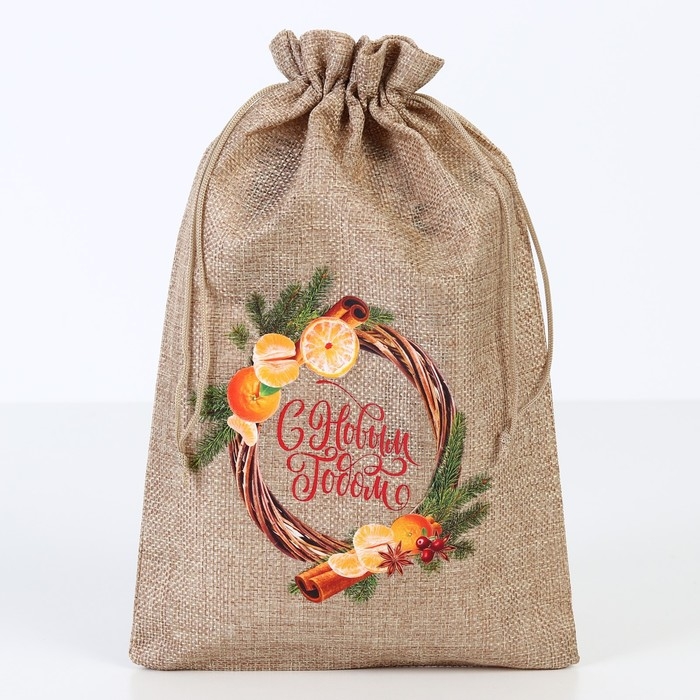 Мешок с термонаклейкой &laquo;Корица&raquo;, 20 х 30 см +/- 1.5 см, Новый год