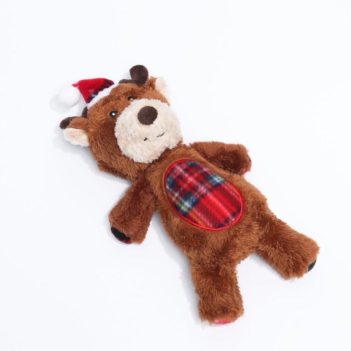 Игрушка мягкая для собак Игрушка мягкая для собак "Олень" с пищалкой, 31 х 17 см