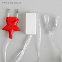 Гирлянда &laquo;Занавес&raquo; 2 &times; 1.5 м с насадками &laquo;Ёжики&raquo;, IP20, прозрачная нить, 360 LED, свечение мульти (RG/RB), мигание, 220 В