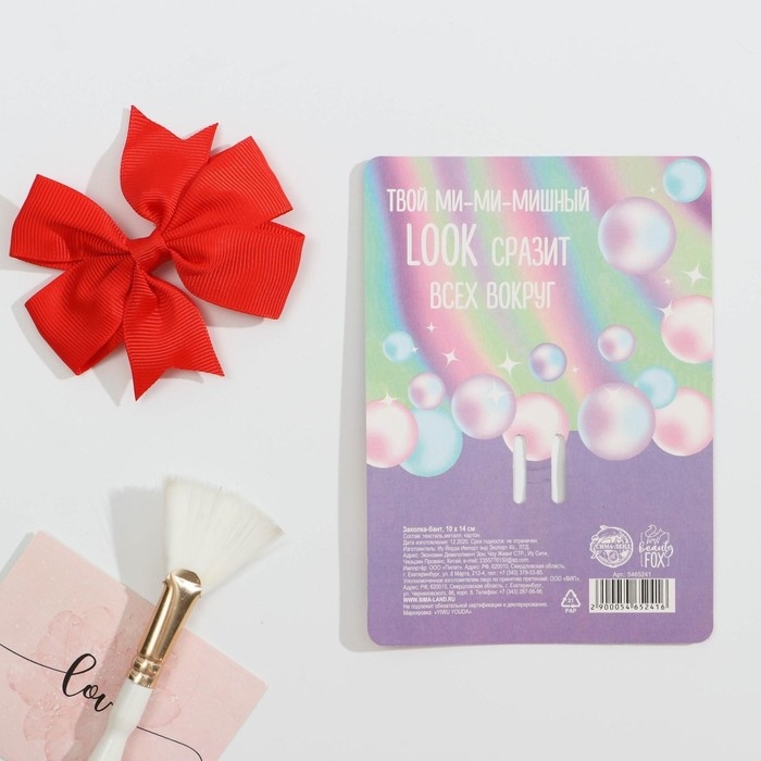 Заколка для волос с бантом &laquo;Панда&raquo;, 10 х 14 см