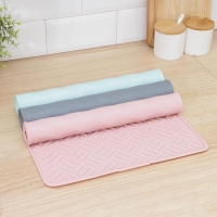 Коврик для сушки посуды, 35×45 см, силикон, цвет МИКС Коврик для сушки посуды, 35×45 см, силикон, цвет МИКС