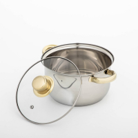 Кастрюля из нержавеющей стали с крышкой Доляна &laquo;Роскошь&raquo;, 2,2 л, d=19 см