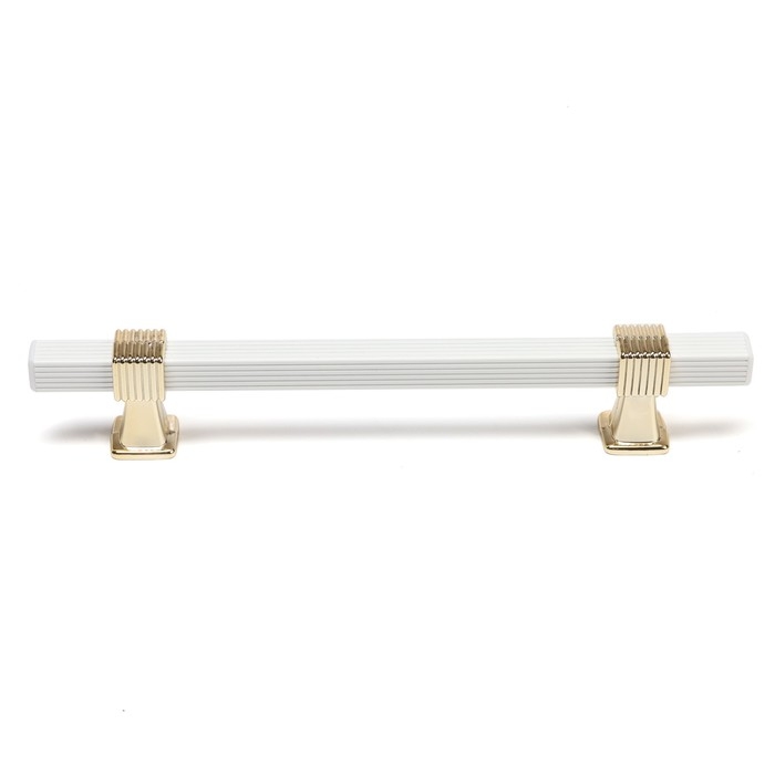 Ручка скоба CAPPIO PK117, м/о 128 мм, цвет белый/золото