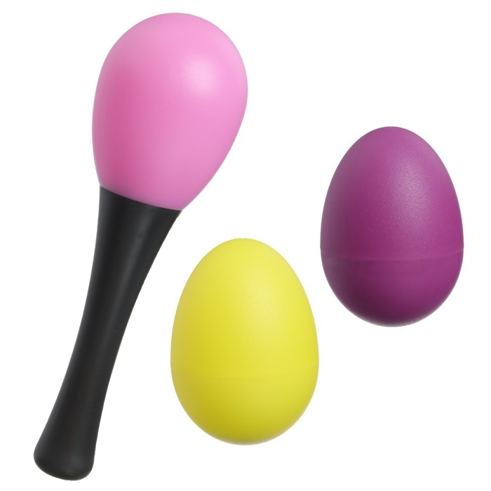 Набор погремушек &laquo;Перкуссионный маракас, 2 яичка&raquo;, шейкеры, цвет МИКС, Крошка Я