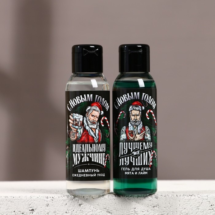 Подарочный набор косметики &laquo;Первому во всём&raquo;, гель для душа и шампунь для волос, 2 х 100 мл, Новый Год