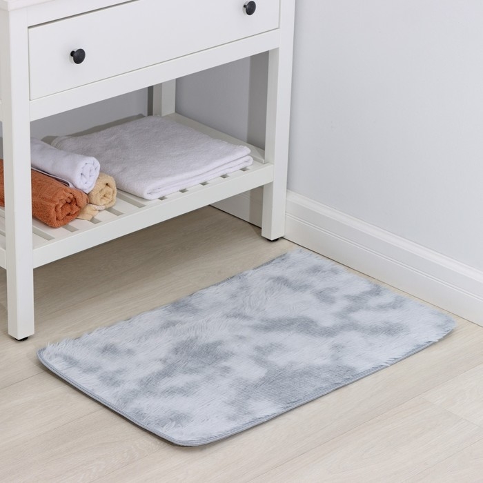 Коврик для дома Доляна &laquo;Пушистик&raquo;, 50&times;80 см, цвет серый