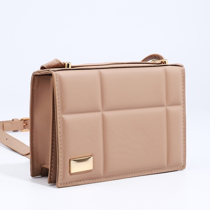 Сумка-мессенджер на магните, цвет бежевый