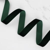 Лента бархатная, 20 мм, 18 ± 1 м, цвет зелёный №165 Лента бархатная, 20 мм, 18 ± 1 м, цвет зелёный №165