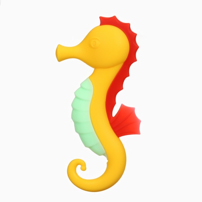 Прорезыватель силиконовый &laquo;Морской конёк&raquo;, цвет жёлтый, Крошка Я