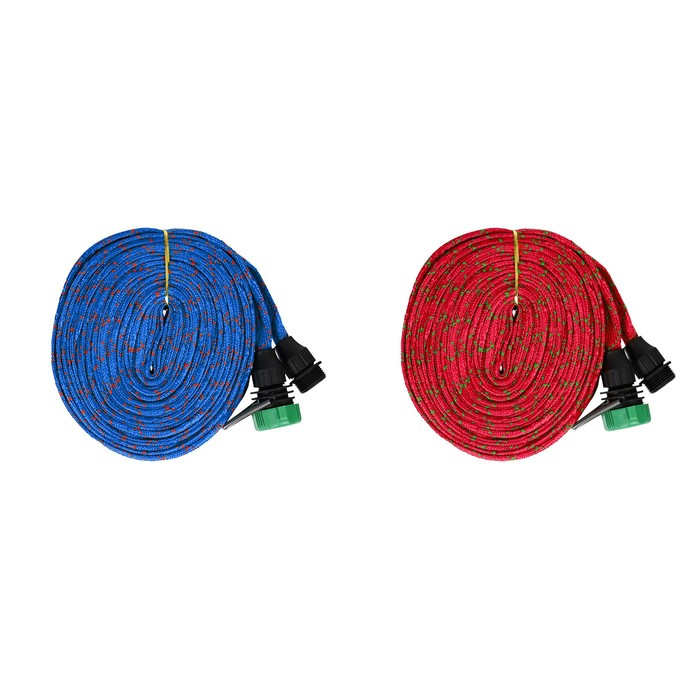 Шланг поливочный резиновый, 12 мм (1/2 Шланг поливочный резиновый, 12 мм (1/2"), 20 м, в текстильной оплётке, с поливочным пистолетом, цвет МИКС, Greengo