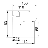 Смеситель для раковины Accoona A9008, однорычажный, хром
