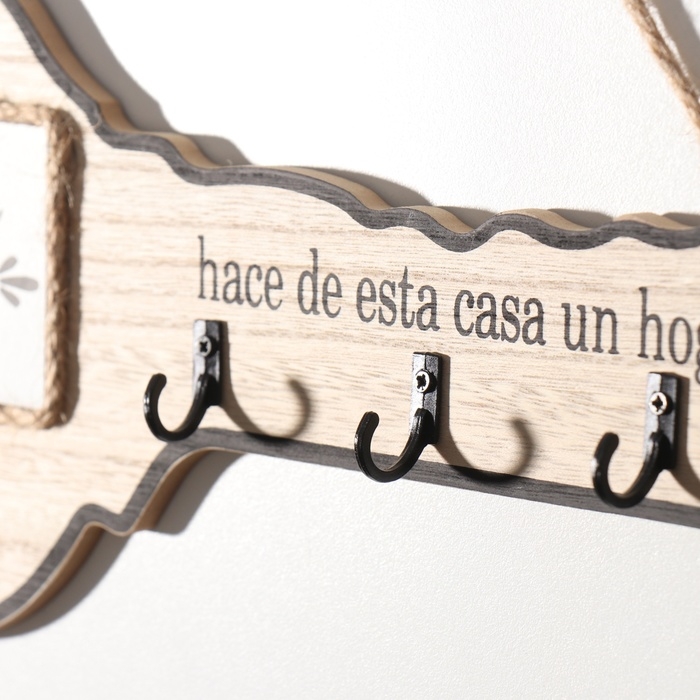 Крючки декоративные дерево Крючки декоративные дерево "Ключ. Дом, милый дом" 2,7х31х14 см