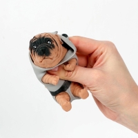 Мялка-тянучка &laquo;Собачка&raquo; с песком, одежда снимается, виды МИКС