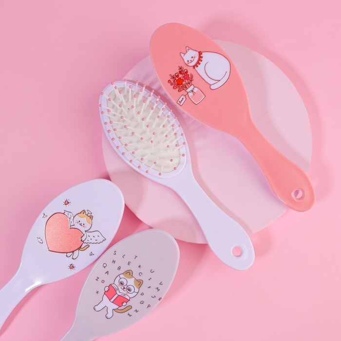 Расчёска массажная, 5,3 &times; 17,5 см, рисунок МИКС