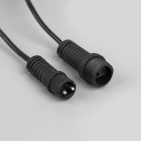 Гирлянда &laquo;Белт-лайт&raquo; 5 м с насадками &laquo;Роса&raquo;, IP44, УМС, тёмная нить, 50 LED, свечение тёплое белое, 3 В