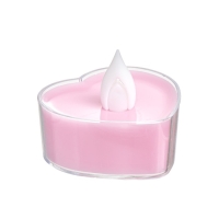 Ночник "Свеча сердце" LED 0,5Вт от батареек 3хAG10 розовый 5х5х4 см RISALUX Ночник "Свеча сердце" LED 0,5Вт от батареек 3хAG10 розовый 5х5х4 см RISALUX