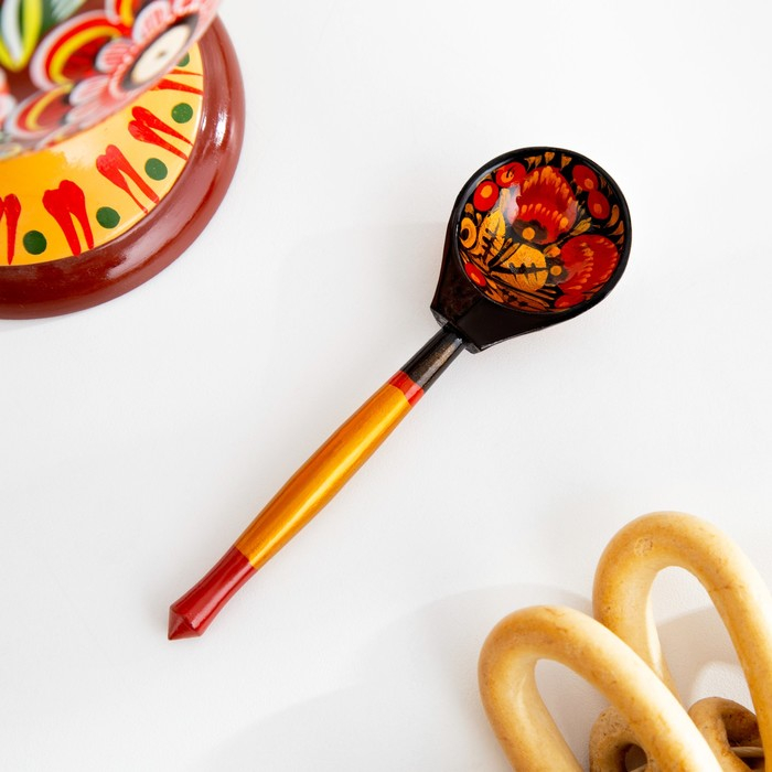 Набор &laquo;Розетка с ложкой&raquo;, 10&times;4&times;10 см, хохлома