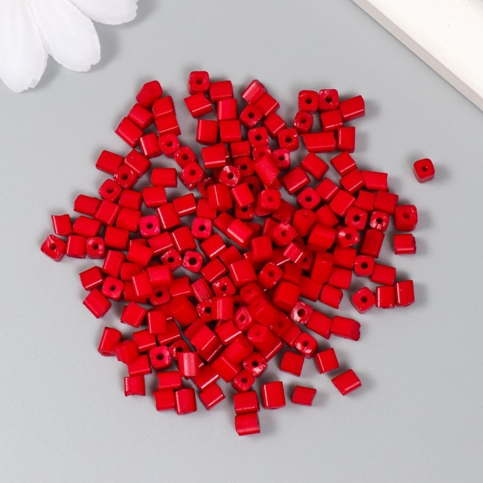 Бисер кубический стекло 4х4 мм "Яркость. Бордо" набор 20 гр