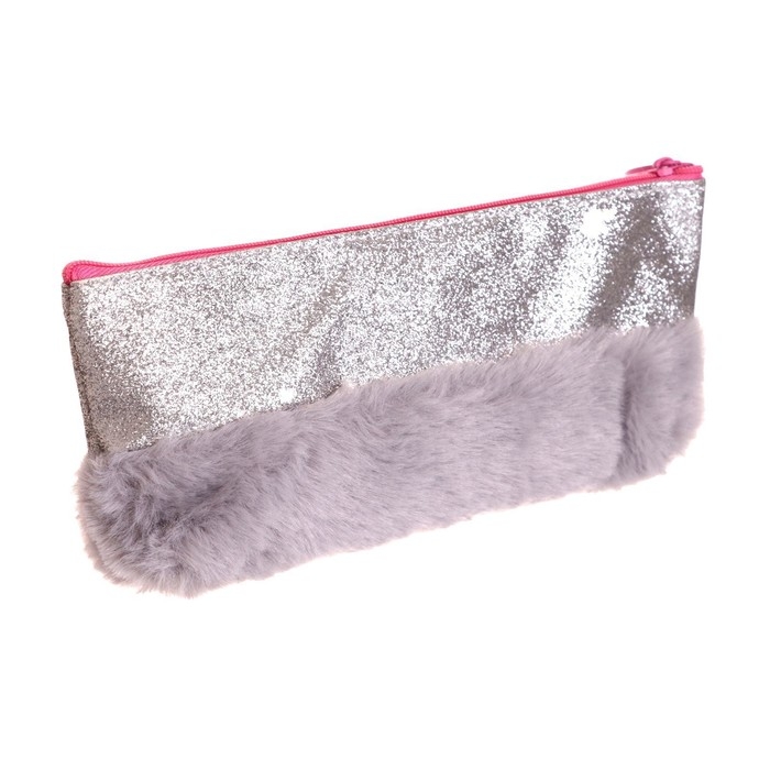 Пенал школьный на молнии "Блеск", МИКС