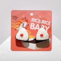 Серьги пластик &laquo;Суши&raquo; ролл, цветные