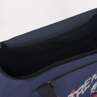 Сумка дорожная на молнии, отдел для обуви, наружный карман, длинный ремень, цвет синий