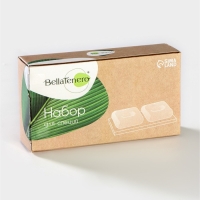 Набор фарфоровый для специй на бамбуковой подставке BellaTenero, 3 предмета: солонка 60 мл, перечница 60 мл, подставка, цвет белый