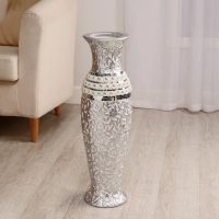 Ваза керамика напольная "Версаль" цветы, 60 см, микс