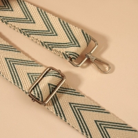 Ручка для сумки «Стрелки тройные», с карабинами, 139 ± 3 × 3,8 см, цвет белый/серый Ручка для сумки «Стрелки тройные», с карабинами, 139 ± 3 × 3,8 см, цвет белый/серый